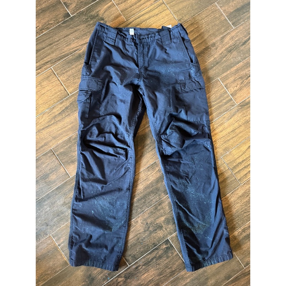 Workrite Men's Fire-Resistant Tactical Ripstop Pants – Navy Blue, Size MediumX34
